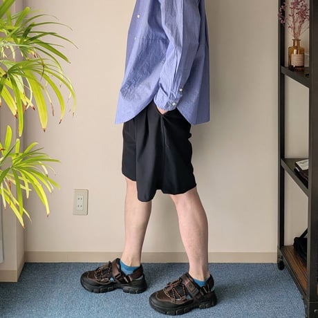 《 MEN 》 SUNNY SPORTS / DRAWSTRING EASY SHORTS  ( BLACK )
