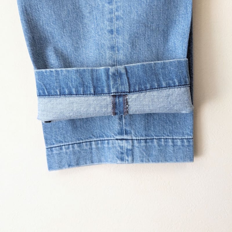 Unisex 》H.UNIT / Denim two tuck trousers ( Li