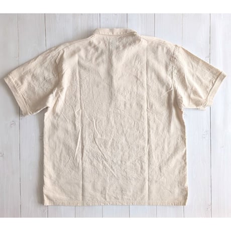 《 MEN 》 maillot / Linen Rich Polo Shirt-Tee ( IVORY )