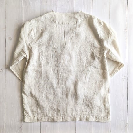 《 UNISEX 》RINEN / 60/1リネンローン カーディガン ( サンド )