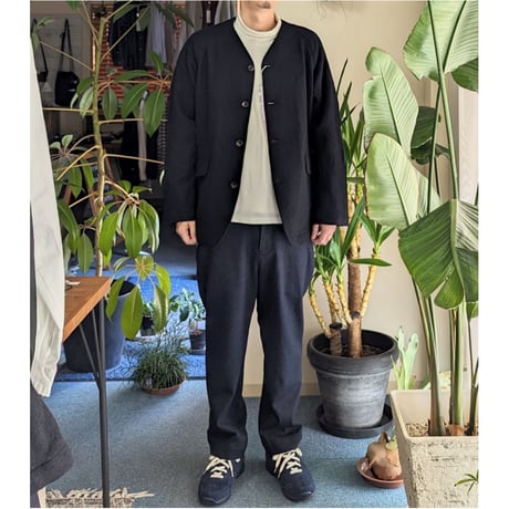 《 Unisex 》HATSKI / Easy Melton Slacks ( NAVY )