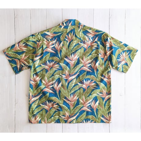 《 Men's 》Hilo Hattie / Cotton Aloha Shirt  ( Teal )