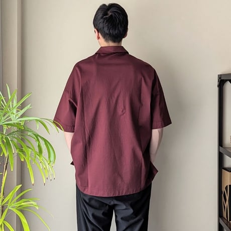 《 UNISEX 》maillot mature / Cotton Big Polo ( BURGUNDY )