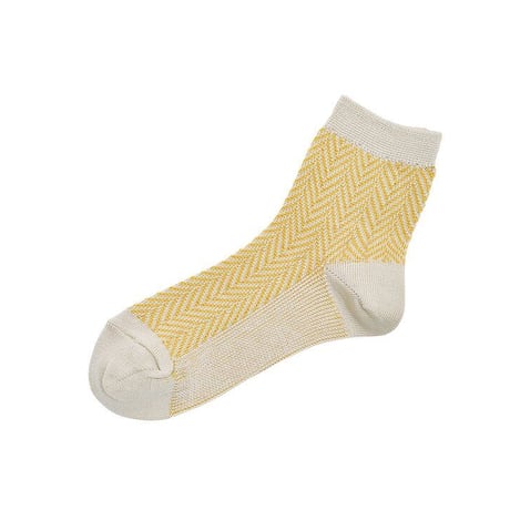 《 WOMEN 》 memeri / ギザコットンヘリンボーンソックス ( 5 colors )