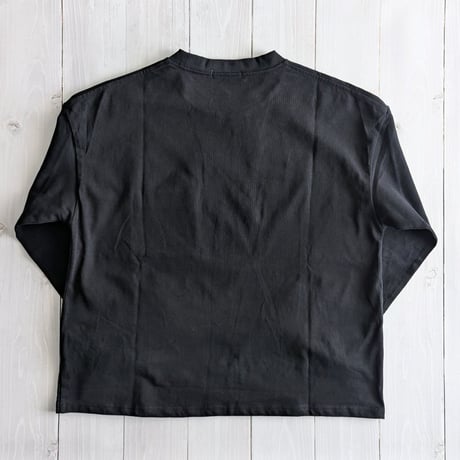《 WOMEN 》 sosotto / 21/2天竺袖裏LIBERTYクルーネックロングスリーブ ( ブラック )