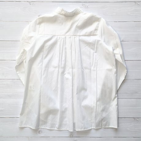 《 WOMEN 》ämne / BROAD frilled blouse  ( WHITE )