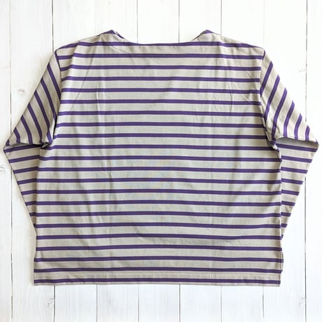 《 Unisex 》ämne / BORDER gride basque Ⅱ ( Gray_Purple )