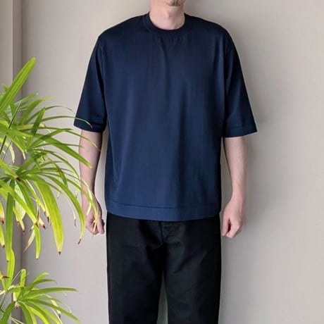 《 UNISEX 》 maillot mature / Crew Half-Sleeve Tee ( NAVY )