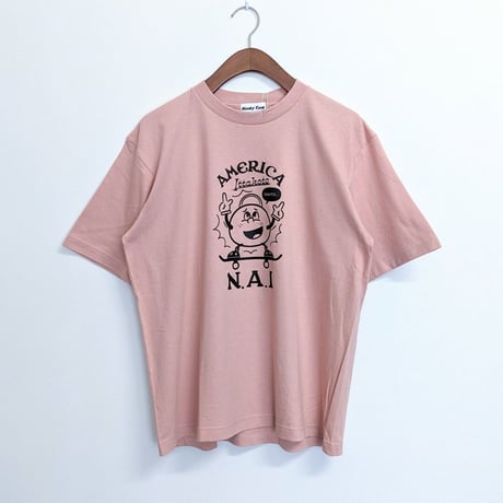 《 Unisex 》Honky Tonk weac. / 『アメリカ意外と行ったことがない』ビッグシルエットTシャツ ( PINK )