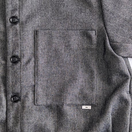 《 Unisex 》ämne / HERRINGBONE clerk crew ( GRAY )