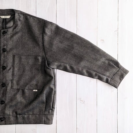 《 Unisex 》ämne / HERRINGBONE clerk crew ( GRAY )
