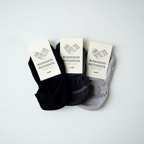 《 UNISEX 》NISHIGUCHI KUTSUSHITA / ハイツイストコットンフットカバー ( 3 colors )