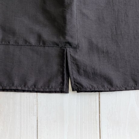 《 MEN 》 ämne / NYLON park shirts  ( STAND COLLAR - BLACK )