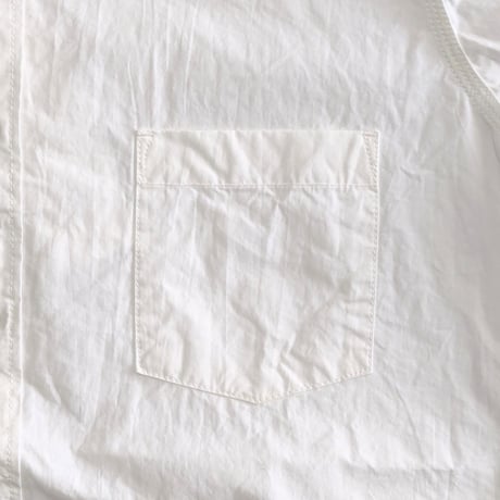 《 UNISEX 》RINEN / 80/2ダウンプルーフ レギュラーカラーオーバーサイズシャツ ( シロ )