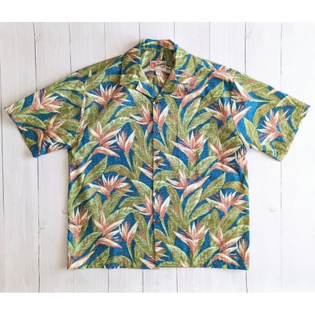 《 Men's 》Hilo Hattie / Cotton Aloha Shirt  ( Teal )