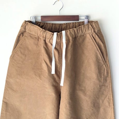 《 UNISEX 》 RINEN / 20/1二重織モールスキン リラックスパンツ ( キャメル )
