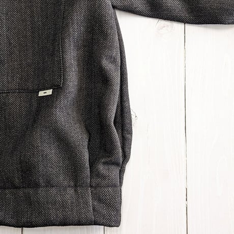 《 Unisex 》ämne / HERRINGBONE clerk crew ( BLACK )