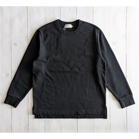 《 UNISEX 》 RINEN / 20/1オーガニック裏毛 クルーネック ( クロ )