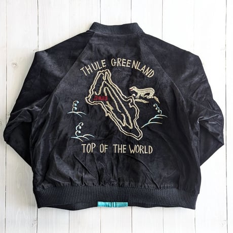 《 MEN 》 THRIFTY LOOK / SOUVENIR GREENLAND BLOUSON -VELOUR- ( BLACK )