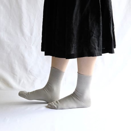 《 WOMEN 》 NISHIGUCHI KUTSUSHITA / エジプトコットンプレーンソックス S ( 4 colors )