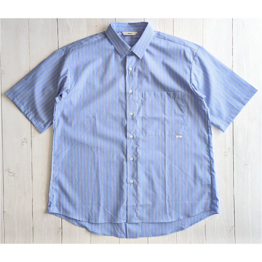 M*a様 mare Roll Up Half Sleeve Shirts　ネイビ Unisex 》ämne / PIMA STRIPE half sleeve shirts