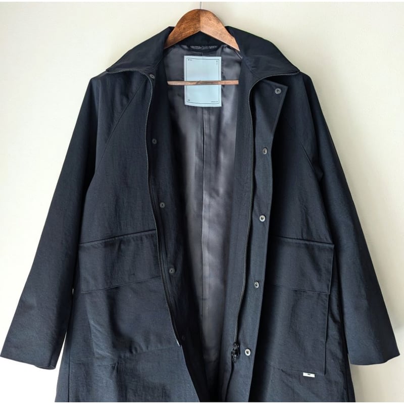UNISEX 》 ämne / NYLON OX covered coat (BLACK