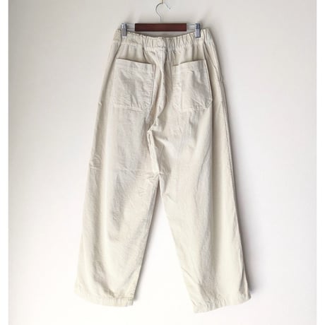 《 UNISEX 》 RINEN / 12/1 11ウェルコーデュロイ リラックスパンツ ( エクリュ )