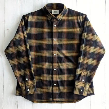 《 MEN 》 weac. / NOKAMIKUN - Cotton Flannel Shirt ( BROWN )