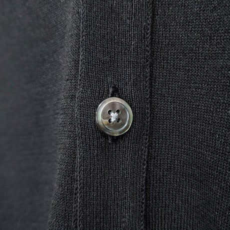 《 Men’s 》RINEN / 綿ナイロン天竺編み カーディガン ( クロ )