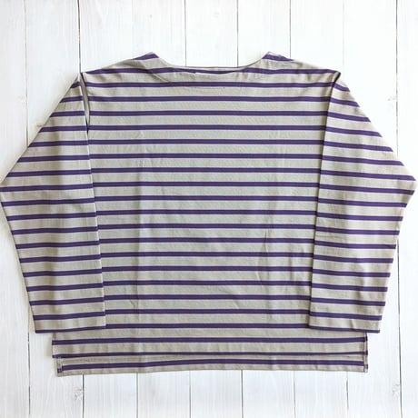 《 Unisex 》ämne / BORDER gride basque Ⅱ ( Gray_Purple )