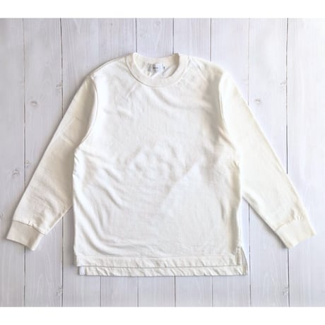 《 UNISEX 》 RINEN / 20/1オーガニック裏毛 クルーネック ( シロ )