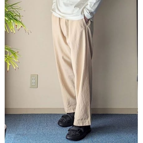 《 Unisex 》HATSKI / Marin Over Easy Pants ( ECRU )