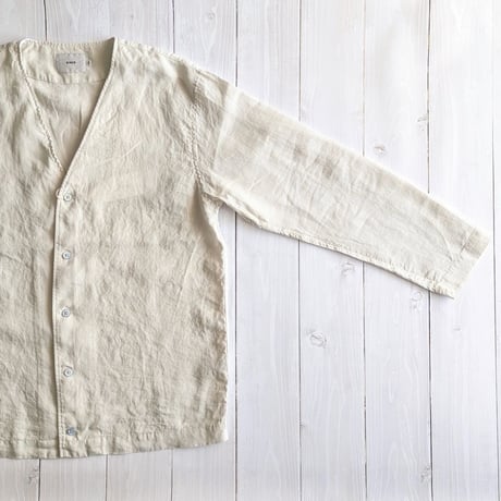 《 UNISEX 》RINEN / 60/1リネンローン カーディガン ( サンド )