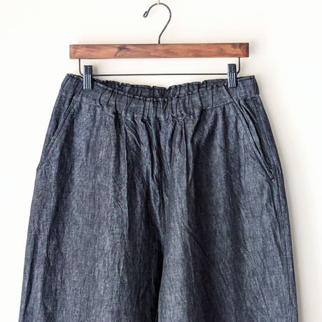 《 UNISEX 》 RINEN / 6オンス ノットインディゴデニム リラックスパンツ ( クロ )