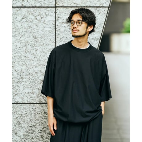 《 MEN 》 SUNNY SPORTS / DRAWSTRING BIGGEST CREW TEE  ( BLACK )