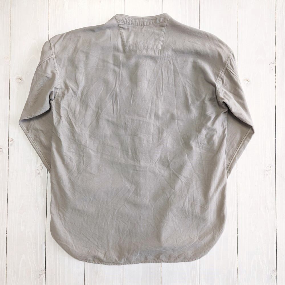 Unisex 》RINEN / ライトモールスキン ノーカラーワイドシャツ 