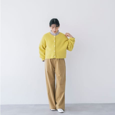 《 WOMEN 》 PONT DE CHALONS / コットンショートカーディガン ( エクリュ )