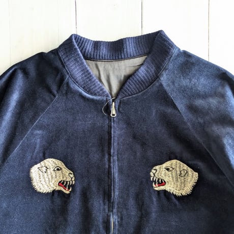 《 MEN 》 THRIFTY LOOK / SOUVENIR GREENLAND BLOUSON -VELOUR- ( NAVY )