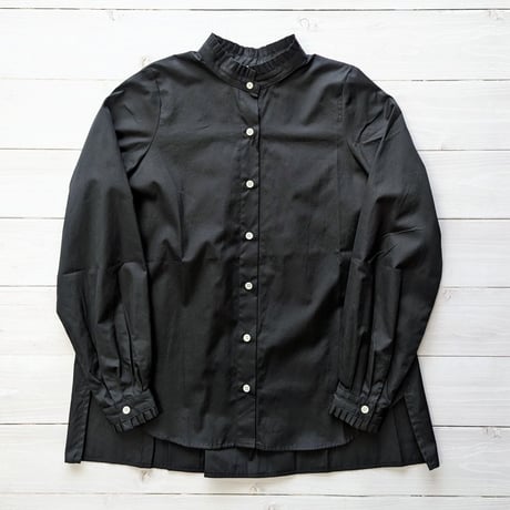 《 Lady's 》ämne / BROAD frilled shirts  ( BLACK )