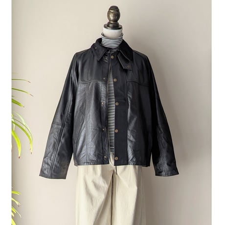 《 UNISEX 》 yoused / Leather Drivers Jacket