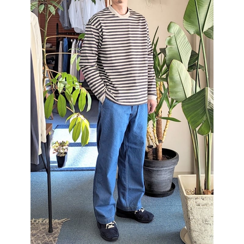 Unisex 》HATSKI / Denim Easy Trousers ( BLUE ) Unisex 》HATSKI / Denim Easy Trousers ( BLUE )