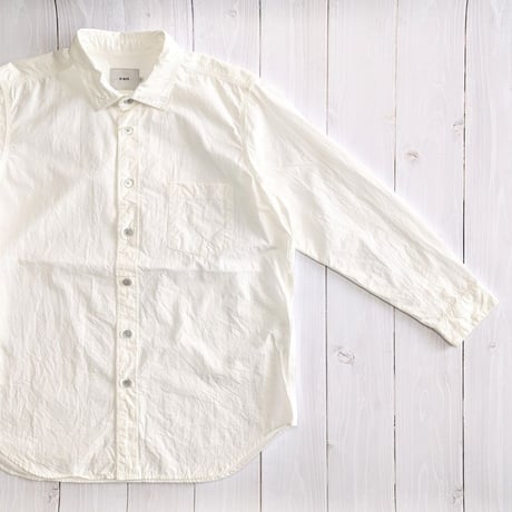 《 UNISEX 》RINEN / 80/2ダウンプルーフ レギュラーカラーオーバーサイズシャツ ( シロ )