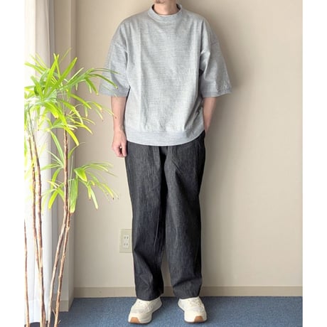 《 UNISEX 》 RINEN / 6オンス ノットインディゴデニム リラックスパンツ ( クロ )