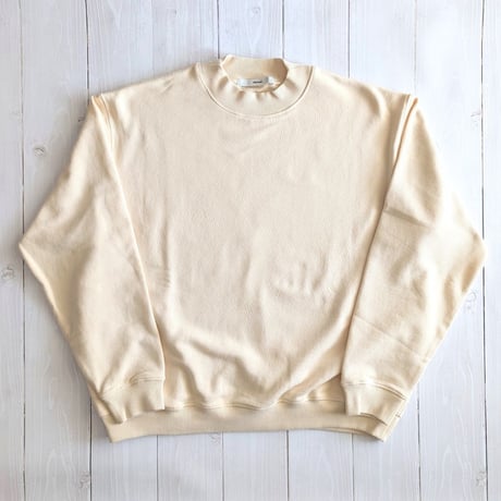 《 UNISEX 》 ämne / FRENCH TERRY oval crew  ( NATURAL )