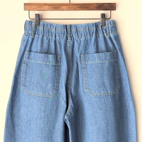 《 WOMEN 》sosotto / 8ozデニムダーツパンツ ( ブルー )