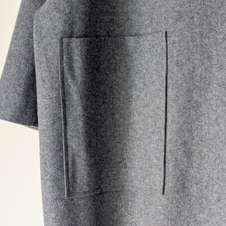 《 WOMEN 》 sosotto / ウールライクバルカラーコート ( 杢グレー )