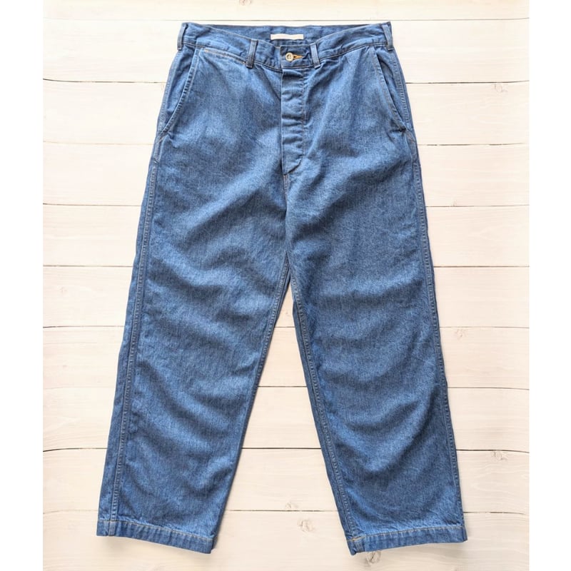 Unisex 》HATSKI / Denim Easy Trousers ( BLUE ) Unisex 》HATSKI / Denim Easy Trousers ( BLUE )