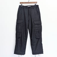 《 Unisex 》HATSKI / Washable Wool Jungle Fatigue Pants ( Top Charcoal )