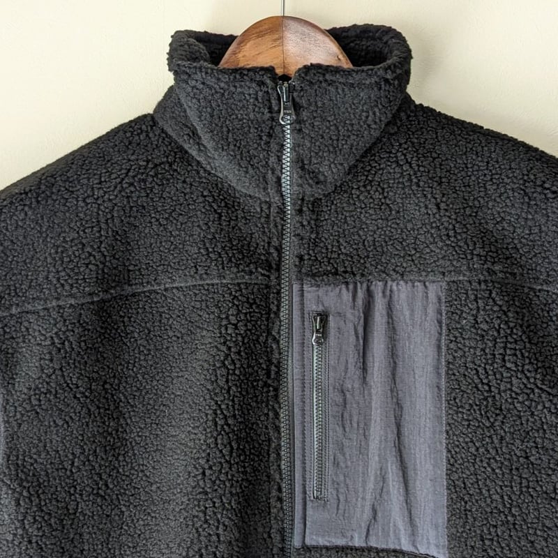 WOMEN 》maillot / Vintage Boa Zip Vest ( BLACK