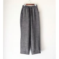 《 UNISEX 》H.UNIT / Wool check work easy pants ( BLACK )
